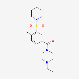 molecular formula C19H29N3O3S B7464990 (4-Ethylpiperazin-1-yl)-(4-methyl-3-piperidin-1-ylsulfonylphenyl)methanone 