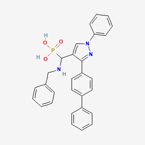 molecular formula C29H26N3O3P B7465020 {(benzylamino)[3-(biphenyl-4-yl)-1-phenyl-1H-pyrazol-4-yl]methyl}phosphonic acid 