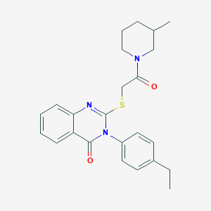 3-(4-Ethylphenyl)-2-[2-(3-methylpiperidin-1-yl)-2-oxoethyl]sulfanylquinazolin-4-one
