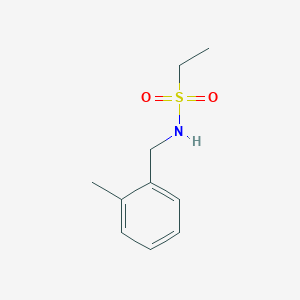 molecular formula C10H15NO2S B7465057 N-[(2-methylphenyl)methyl]ethanesulfonamide 