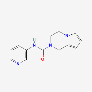 molecular formula C14H16N4O B7465072 1-methyl-N-pyridin-3-yl-3,4-dihydro-1H-pyrrolo[1,2-a]pyrazine-2-carboxamide 
