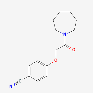 molecular formula C15H18N2O2 B7465085 4-[2-(Azepan-1-yl)-2-oxoethoxy]benzonitrile 
