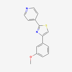 molecular formula C15H12N2OS B7465090 4-[4-(3-Methoxyphenyl)-1,3-thiazol-2-yl]pyridine 