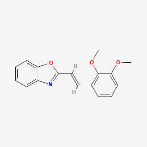 molecular formula C17H15NO3 B7465108 2-[(E)-2-(2,3-Dimethoxyphenyl)ethenyl]benzoxazole 