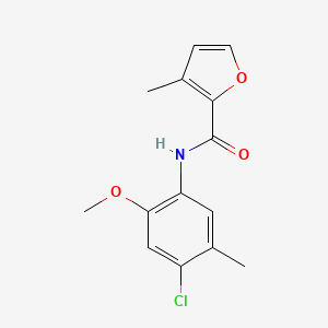 molecular formula C14H14ClNO3 B7465119 N-(4-chloro-2-methoxy-5-methylphenyl)-3-methylfuran-2-carboxamide 