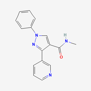 molecular formula C16H14N4O B7465143 N-methyl-1-phenyl-3-pyridin-3-ylpyrazole-4-carboxamide 