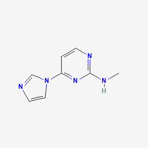 molecular formula C8H9N5 B7465155 4-imidazol-1-yl-N-methylpyrimidin-2-amine 