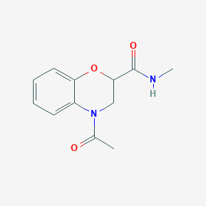 molecular formula C12H14N2O3 B7465157 4-acetyl-N-methyl-2,3-dihydro-1,4-benzoxazine-2-carboxamide 