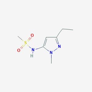 molecular formula C7H13N3O2S B7465178 N-(5-ethyl-2-methylpyrazol-3-yl)methanesulfonamide 