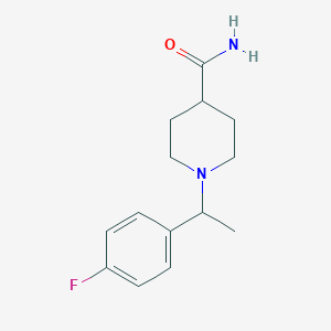 molecular formula C14H19FN2O B7465186 1-[1-(4-Fluorophenyl)ethyl]piperidine-4-carboxamide 