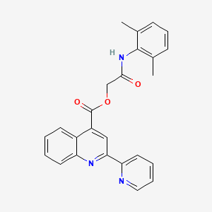 molecular formula C25H21N3O3 B7465190 [2-(2,6-Dimethylanilino)-2-oxoethyl] 2-pyridin-2-ylquinoline-4-carboxylate 