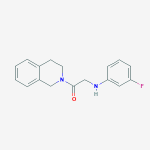molecular formula C17H17FN2O B7465197 1-(3,4-dihydro-1H-isoquinolin-2-yl)-2-(3-fluoroanilino)ethanone 