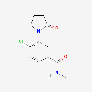 molecular formula C12H13ClN2O2 B7465203 4-chloro-N-methyl-3-(2-oxopyrrolidin-1-yl)benzamide 