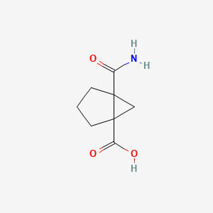 molecular formula C8H11NO3 B7465206 5-Carbamoylbicyclo[3.1.0]hexane-1-carboxylic acid 