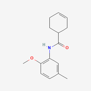 molecular formula C15H19NO2 B7465213 N-(2-methoxy-5-methylphenyl)cyclohex-3-ene-1-carboxamide 
