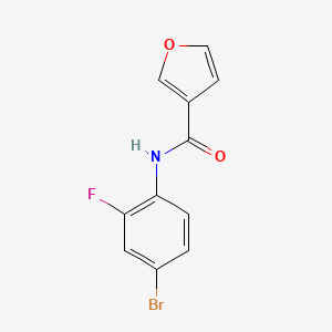molecular formula C11H7BrFNO2 B7465223 N-(4-bromo-2-fluorophenyl)furan-3-carboxamide 