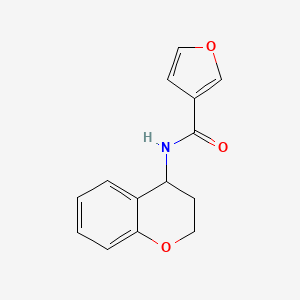 molecular formula C14H13NO3 B7465231 N-(3,4-dihydro-2H-chromen-4-yl)furan-3-carboxamide 