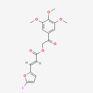 molecular formula C18H17IO7 B7465238 [2-oxo-2-(3,4,5-trimethoxyphenyl)ethyl] (E)-3-(5-iodofuran-2-yl)prop-2-enoate 