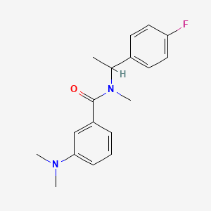 molecular formula C18H21FN2O B7465248 3-(dimethylamino)-N-[1-(4-fluorophenyl)ethyl]-N-methylbenzamide 
