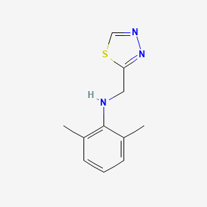 molecular formula C11H13N3S B7465274 2,6-dimethyl-N-(1,3,4-thiadiazol-2-ylmethyl)aniline 