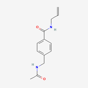 molecular formula C13H16N2O2 B7465299 4-(acetamidomethyl)-N-prop-2-enylbenzamide 