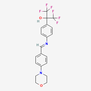 1,1,1,3,3,3-Hexafluoro-2-[4-[(4-morpholin-4-ylphenyl)methylideneamino]phenyl]propan-2-ol