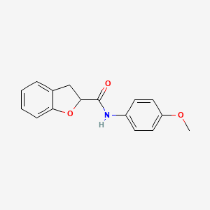 molecular formula C16H15NO3 B7465371 N-(4-methoxyphenyl)-2,3-dihydro-1-benzofuran-2-carboxamide 
