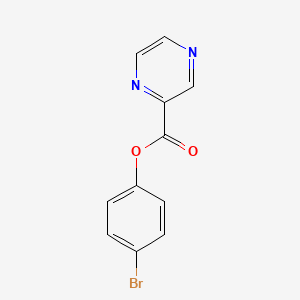 molecular formula C11H7BrN2O2 B7465418 (4-Bromophenyl) pyrazine-2-carboxylate 