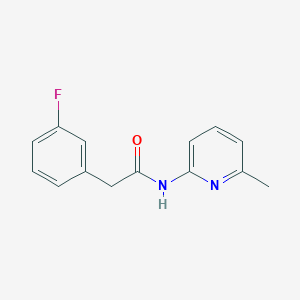 molecular formula C14H13FN2O B7465450 2-(3-fluorophenyl)-N-(6-methylpyridin-2-yl)acetamide 