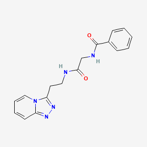 molecular formula C17H17N5O2 B7465489 N-[2-oxo-2-[2-([1,2,4]triazolo[4,3-a]pyridin-3-yl)ethylamino]ethyl]benzamide 