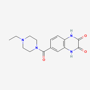 molecular formula C15H18N4O3 B7465500 6-(4-Ethylpiperazine-1-carbonyl)-1,4-dihydroquinoxaline-2,3-dione 