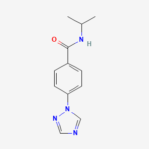 molecular formula C12H14N4O B7465501 N-propan-2-yl-4-(1,2,4-triazol-1-yl)benzamide 