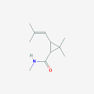molecular formula C11H19NO B7465508 N,2,2-trimethyl-3-(2-methylprop-1-enyl)cyclopropane-1-carboxamide 