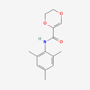 molecular formula C14H17NO3 B7465521 N-(2,4,6-trimethylphenyl)-2,3-dihydro-1,4-dioxine-5-carboxamide 