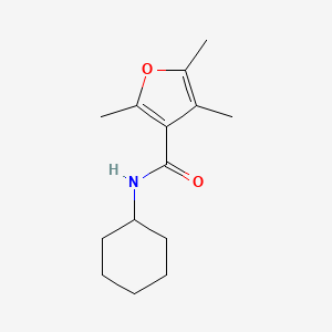molecular formula C14H21NO2 B7465522 N-cyclohexyl-2,4,5-trimethylfuran-3-carboxamide 