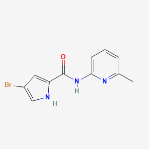 molecular formula C11H10BrN3O B7465549 4-bromo-N-(6-methylpyridin-2-yl)-1H-pyrrole-2-carboxamide 