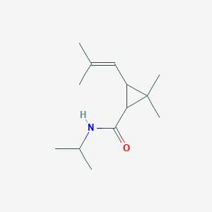 molecular formula C13H23NO B7465562 2,2-dimethyl-3-(2-methylprop-1-en-1-yl)-N-(propan-2-yl)cyclopropane-1-carboxamide 