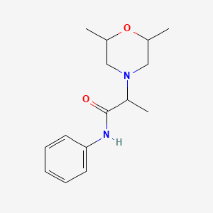 molecular formula C15H22N2O2 B7465566 2-(2,6-dimethylmorpholin-4-yl)-N-phenylpropanamide 