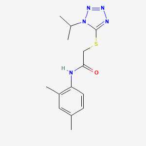 molecular formula C14H19N5OS B7465595 N-(2,4-dimethylphenyl)-2-(1-propan-2-yltetrazol-5-yl)sulfanylacetamide 