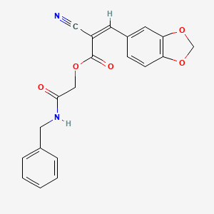 molecular formula C20H16N2O5 B7465619 [2-(benzylamino)-2-oxoethyl] (Z)-3-(1,3-benzodioxol-5-yl)-2-cyanoprop-2-enoate 