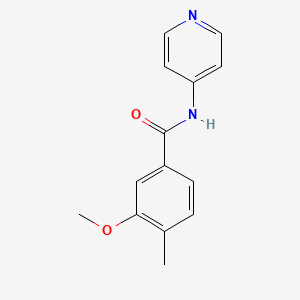 molecular formula C14H14N2O2 B7465629 3-methoxy-4-methyl-N-pyridin-4-ylbenzamide 