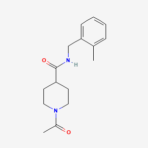 1-acetyl-N-[(2-methylphenyl)methyl]piperidine-4-carboxamide