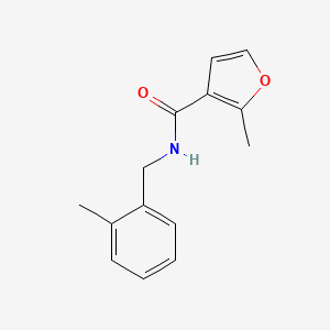 2-methyl-N-[(2-methylphenyl)methyl]furan-3-carboxamide