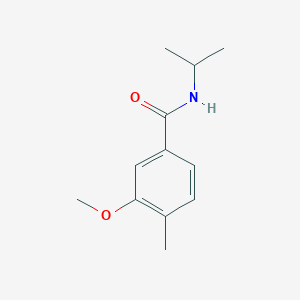 molecular formula C12H17NO2 B7465662 3-methoxy-4-methyl-N-propan-2-ylbenzamide 