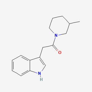 molecular formula C16H20N2O B7465666 2-(1H-indol-3-yl)-1-(3-methylpiperidin-1-yl)ethanone 