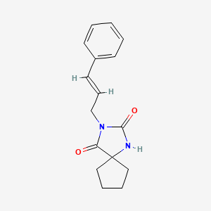 molecular formula C16H18N2O2 B7465672 3-[(E)-3-phenylprop-2-enyl]-1,3-diazaspiro[4.4]nonane-2,4-dione 