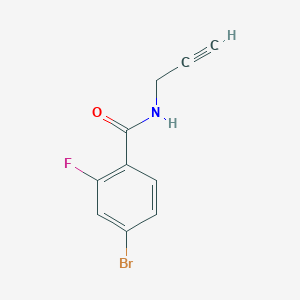 molecular formula C10H7BrFNO B7465691 4-bromo-2-fluoro-N-prop-2-ynylbenzamide 
