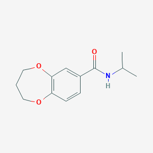 molecular formula C13H17NO3 B7465710 N-isopropyl-3,4-dihydro-2H-1,5-benzodioxepine-7-carboxamide 
