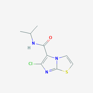 molecular formula C9H10ClN3OS B7465713 6-chloro-N-propan-2-ylimidazo[2,1-b][1,3]thiazole-5-carboxamide 
