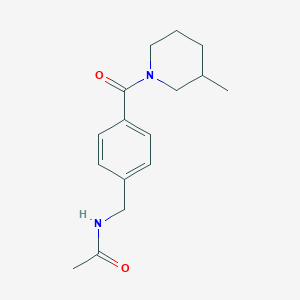 molecular formula C16H22N2O2 B7465720 N-[[4-(3-methylpiperidine-1-carbonyl)phenyl]methyl]acetamide 